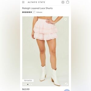 Altar’d State pink skirt/shorts